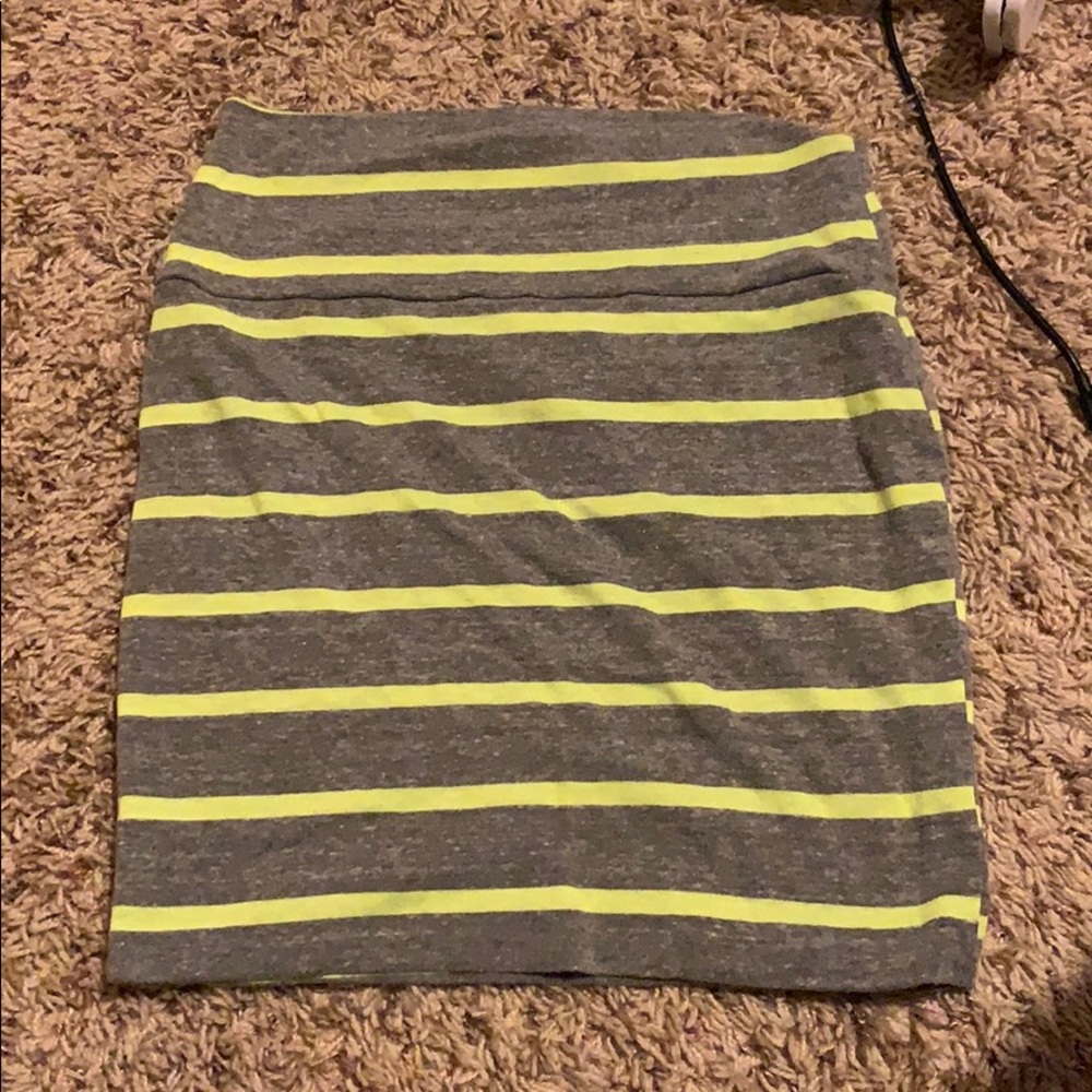 Stripped Mini Pencil Skirt